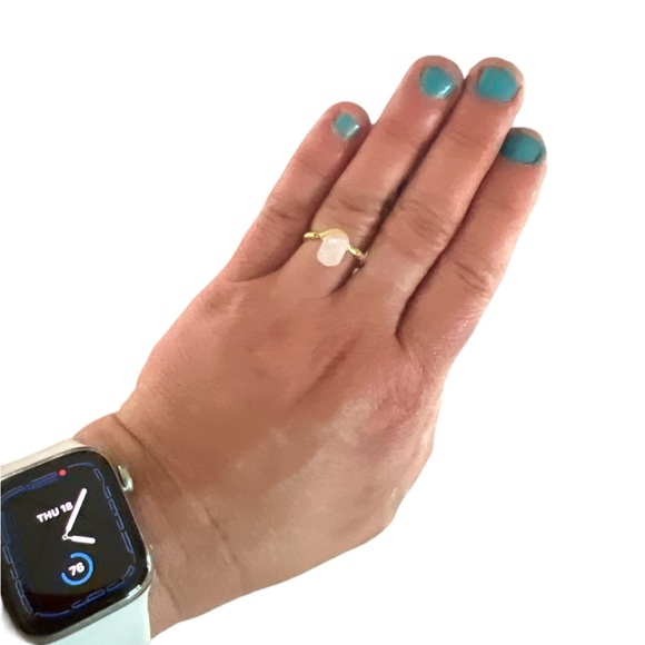 HANDMADE | STONE GOLD WIRE RING 8.5 - Picture 4 of 4